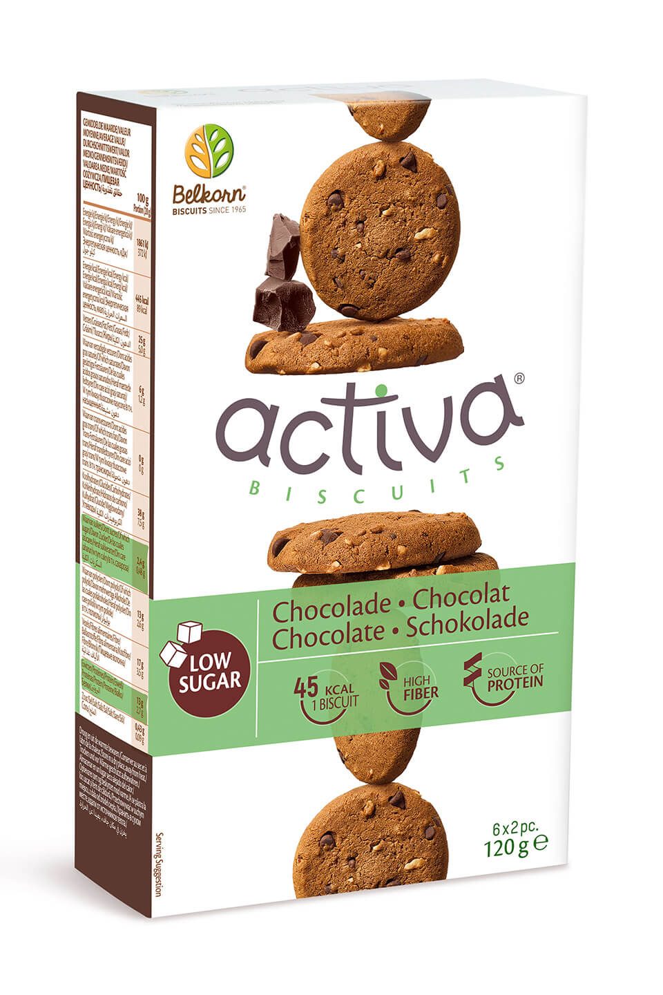 Activa Chocolade koekjes z.s. 120g